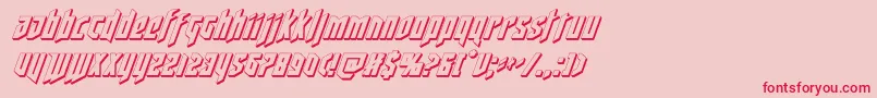 deathshead3dital Font – Red Fonts on Pink Background