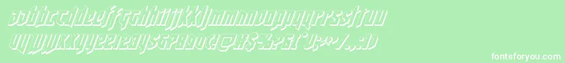 deathshead3dital Font – White Fonts on Green Background