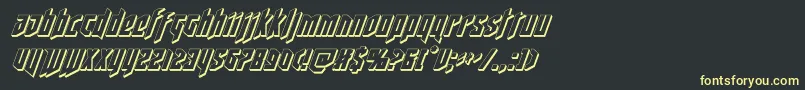 deathshead3dital Font – Yellow Fonts on Black Background