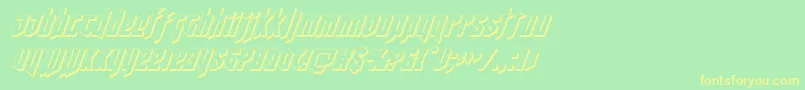 deathshead3dital Font – Yellow Fonts on Green Background