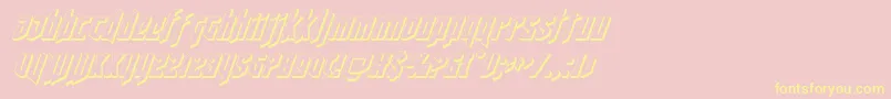deathshead3dital Font – Yellow Fonts on Pink Background