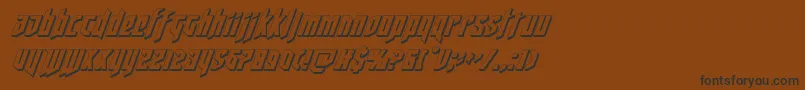 deathshead3dital Font – Black Fonts on Brown Background