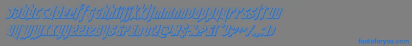 deathshead3dital Font – Blue Fonts on Gray Background