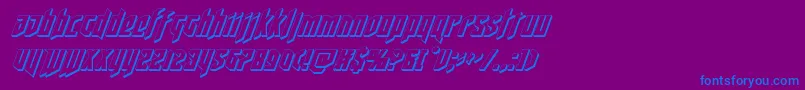 Weitere Informationen zur deathshead3dital-Schriftart deathshead3dital-Schriftart – Blaue Schriften auf violettem Hintergrund