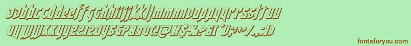 deathshead3dital Font – Brown Fonts on Green Background