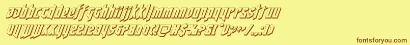 deathshead3dital Font – Brown Fonts on Yellow Background