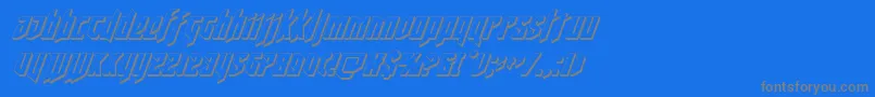 deathshead3dital Font – Gray Fonts on Blue Background