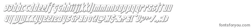 deathshead3dital-fontti – harmaat kirjasimet valkoisella taustalla