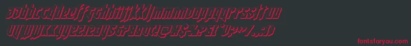 フォントdeathshead3dital – 黒い背景に赤い文字