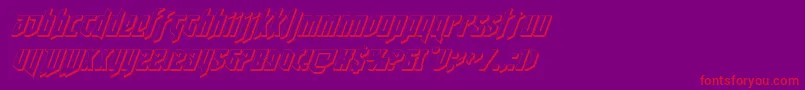 deathshead3dital Font – Red Fonts on Purple Background