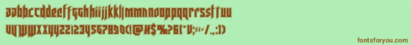 deathsheadacad Font – Brown Fonts on Green Background