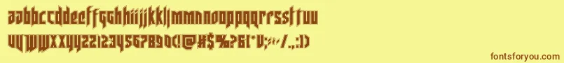 deathsheadacad Font – Brown Fonts on Yellow Background