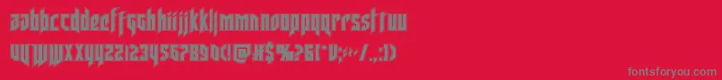 deathsheadacad Font – Gray Fonts on Red Background