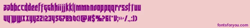 deathsheadacad Font – Purple Fonts on Pink Background