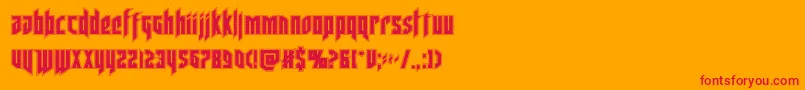 deathsheadacad Font – Red Fonts on Orange Background