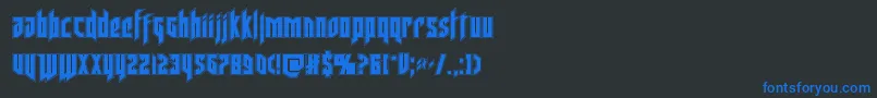 deathsheadacad Font – Blue Fonts on Black Background