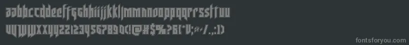 フォントdeathsheadacad – 黒い背景に灰色の文字