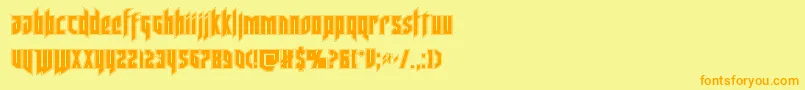deathsheadacad Font – Orange Fonts on Yellow Background