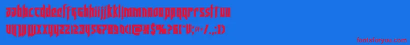 deathsheadacad Font – Red Fonts on Blue Background