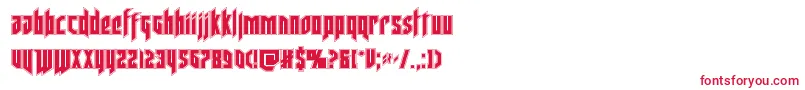 deathsheadacad Font – Red Fonts on White Background