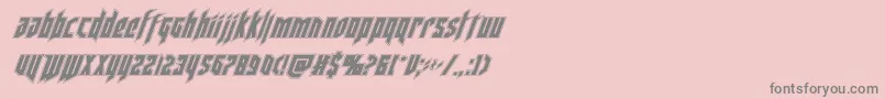 deathsheadacadital Font – Gray Fonts on Pink Background