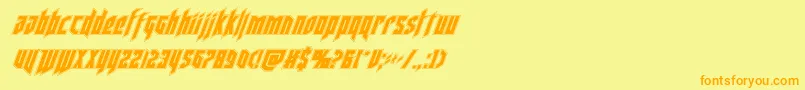 deathsheadacadital Font – Orange Fonts on Yellow Background