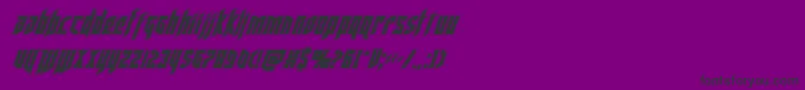 フォントdeathsheadacadital – 紫の背景に黒い文字