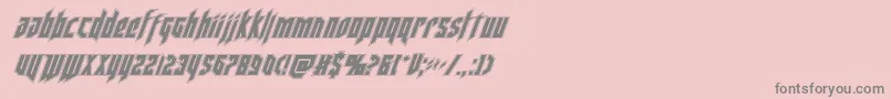 フォントdeathsheadacadital – ピンクの背景に灰色の文字