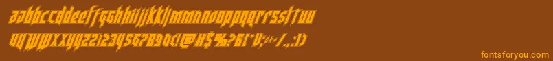 Шрифт deathsheadacadital – оранжевые шрифты на коричневом фоне
