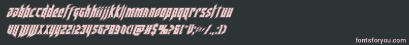 deathsheadacadital Font – Pink Fonts on Black Background