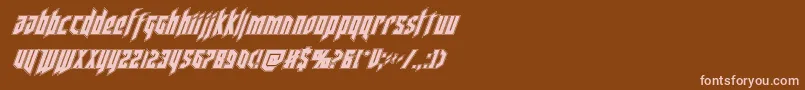 Шрифт deathsheadacadital – розовые шрифты на коричневом фоне