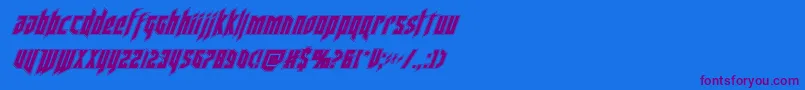 Шрифт deathsheadacadital – фиолетовые шрифты на синем фоне