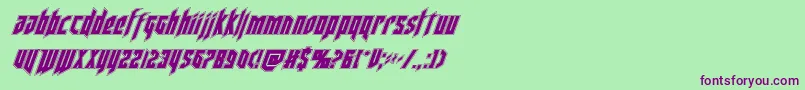 Шрифт deathsheadacadital – фиолетовые шрифты на зелёном фоне