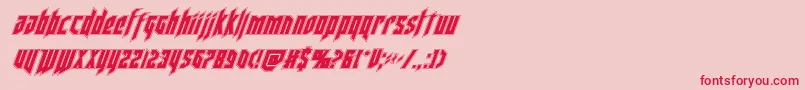 フォントdeathsheadacadital – ピンクの背景に赤い文字