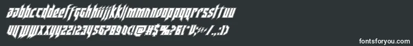 deathsheadacadital Font – White Fonts on Black Background
