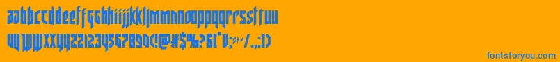 Шрифт deathsheadcond – синие шрифты на оранжевом фоне