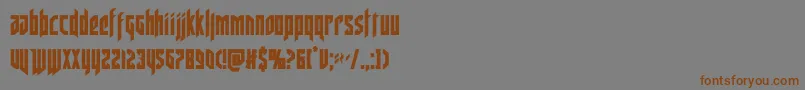 deathsheadcond Font – Brown Fonts on Gray Background