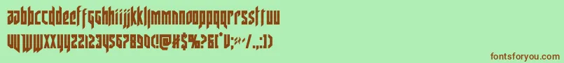deathsheadcond Font – Brown Fonts on Green Background