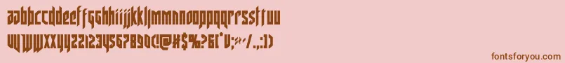 deathsheadcond Font – Brown Fonts on Pink Background