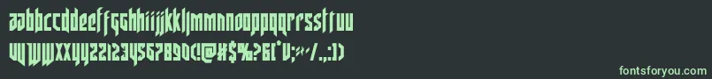 deathsheadcond Font – Green Fonts on Black Background