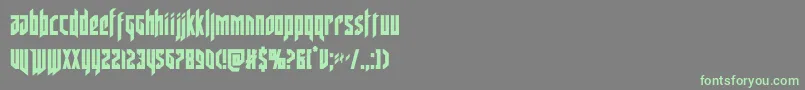 deathsheadcond Font – Green Fonts on Gray Background