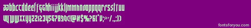 deathsheadcond Font – Green Fonts on Purple Background