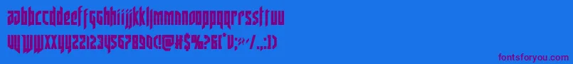 deathsheadcond Font – Purple Fonts on Blue Background
