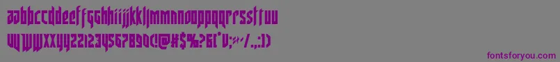 deathsheadcond Font – Purple Fonts on Gray Background