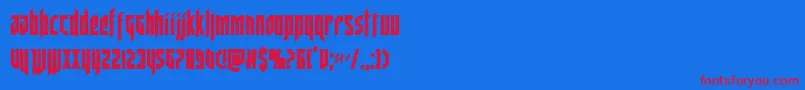deathsheadcond Font – Red Fonts on Blue Background