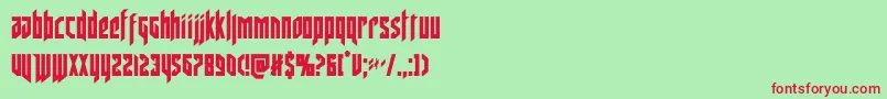 deathsheadcond Font – Red Fonts on Green Background