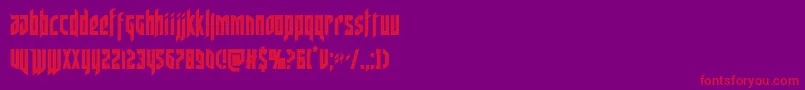 deathsheadcond-Schriftart – Rote Schriften auf violettem Hintergrund