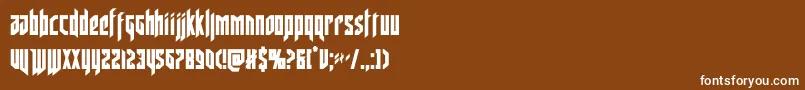 deathsheadcond Font – White Fonts on Brown Background