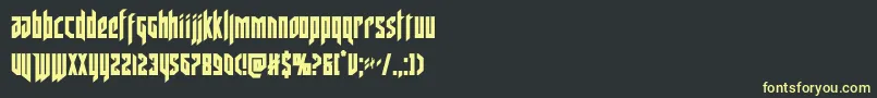 deathsheadcond Font – Yellow Fonts on Black Background