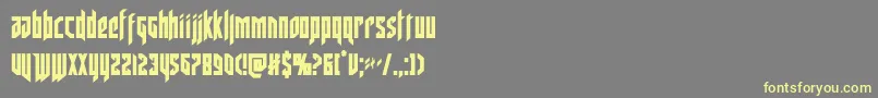 deathsheadcond Font – Yellow Fonts on Gray Background